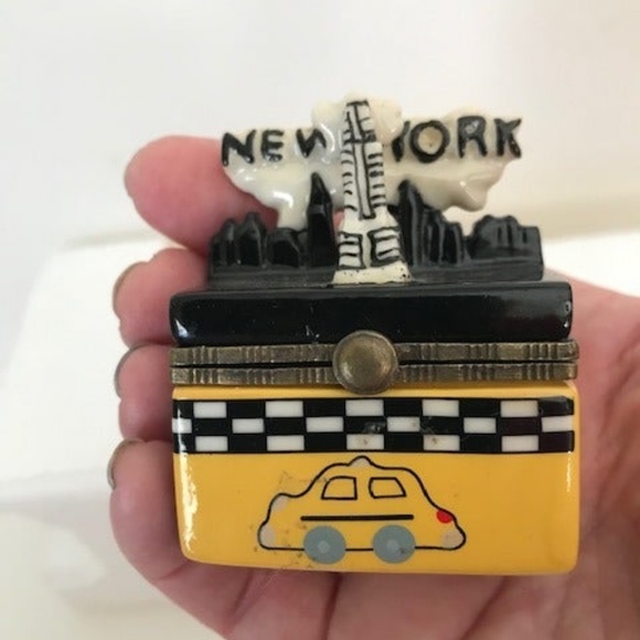 Other - New York City Trinket Box Hinge Taxi Cab New Retro